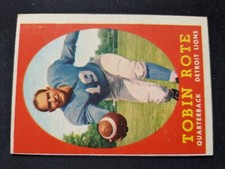 1958 Topps Football Card # 94 Tobin Rote - Detroit Lions (VG/EX)