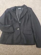 Misses Dress Barn Black Blazer/Jacket, Size 12, 2 Buttons, Faux Pockets