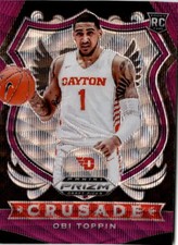 2020 Panini Prizm Draft Picks #87 Obi Toppin Purple Dayton Flyers
