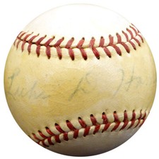 Luke Hamlin Auto Official Warren Giles NL Baseball Dodgers, Tigers Beckett