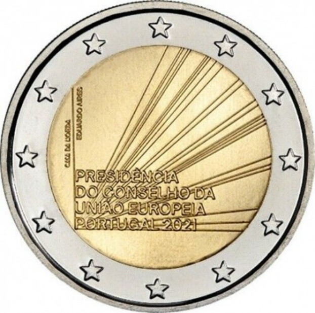Portugal 2021 Euros Commémoratifs Présidence De L'Ue