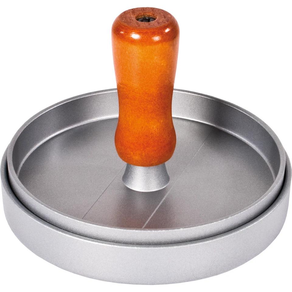 Stampo per hamburger pressa per fare hamburger in alluminio antiaderente Ø12 CM - Immagine 4 di 4