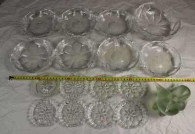 B3/17tlg. Glas Convolute - Bowls,Small Bowl And Duck Figure - Approx. 4768 Large