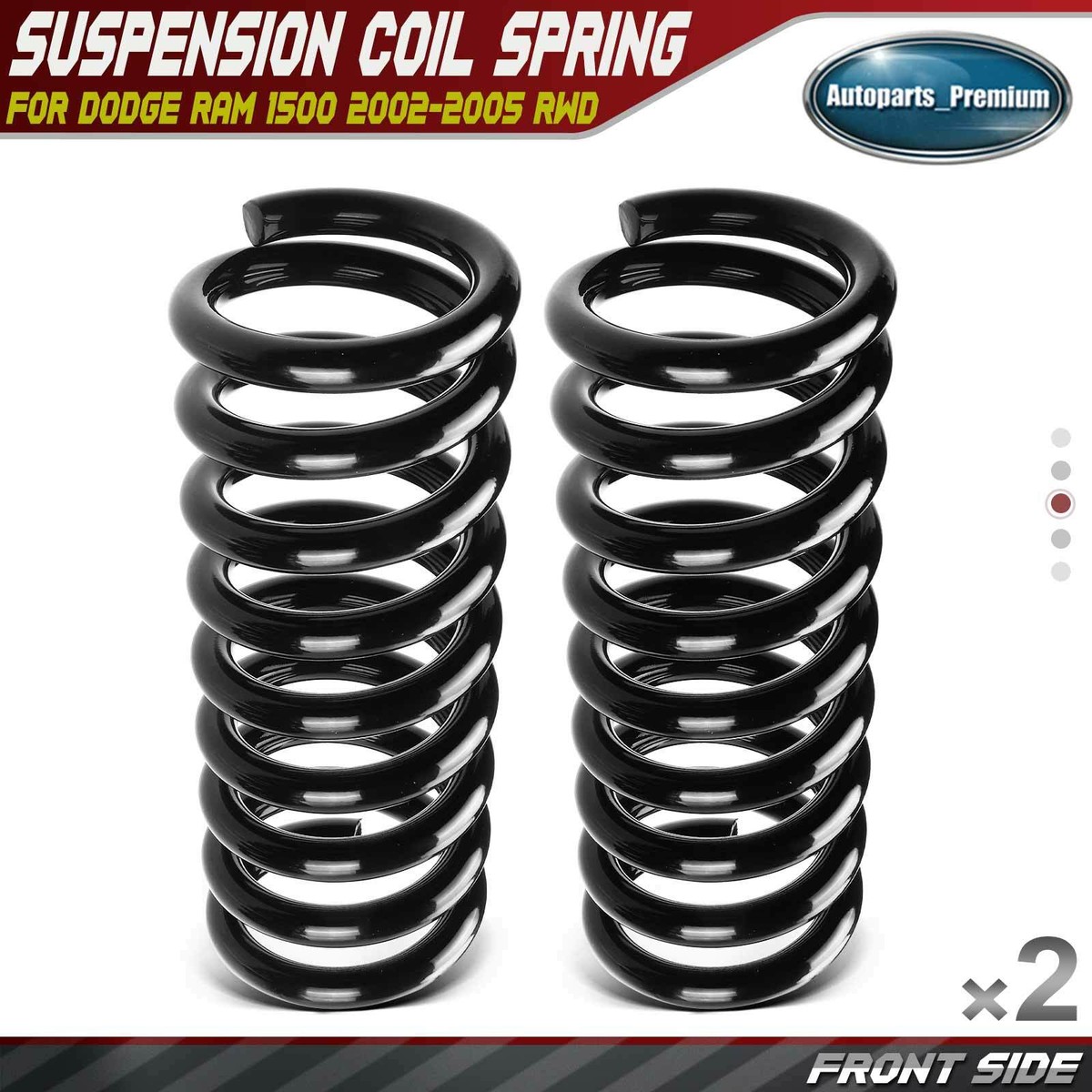 2x Front Left & Right Coil Springs for Dodge Ram 1500 2002