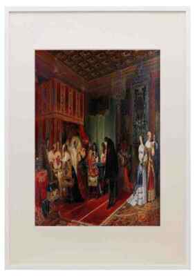 Paul Delaroche Cardinal Mazarin Dying 1830 A3 A4 Framed Print Picture