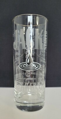 Jack Daniels Tennessee Whiskey Etched 6.5  Rocks Glass Old #7 See Pics! 