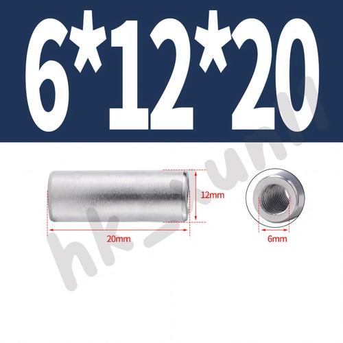 A2 STAINLESS STEEL ALL THREAD SLEEVE ROD BAR STUD ROUND CONNECTOR TUBE LONG NUTS - Picture 74 of 156
