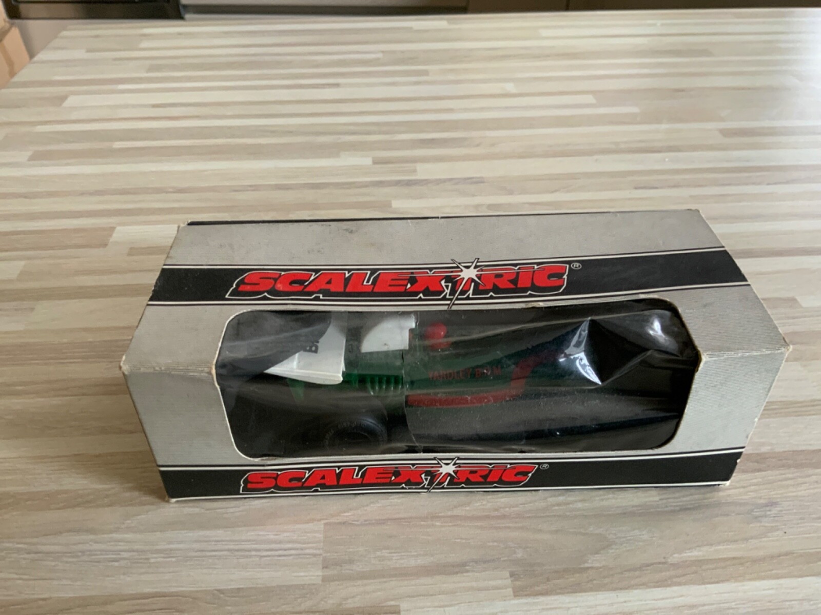 Circuit Scalexric Vintage - Voiture BRM C/59 - Fonctionnelle - Boîte Reproduction - Bel état
