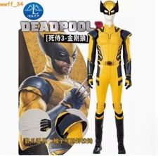 Wolverine Cosplay Costume Suit Deadpool 3 Jumpsuit Men Outfit Full Set Halloween