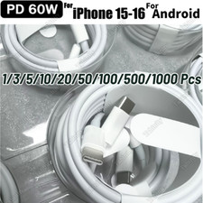 For iPhone 16 15 Samsung PD 60W Type USB-C to...