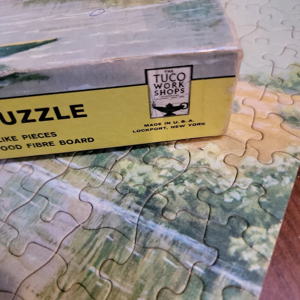 Antigo TUCO Picture Puzzle Glories of the Seine 350 a 400 peças 1 peça final faltando - Imagem 4 de 4