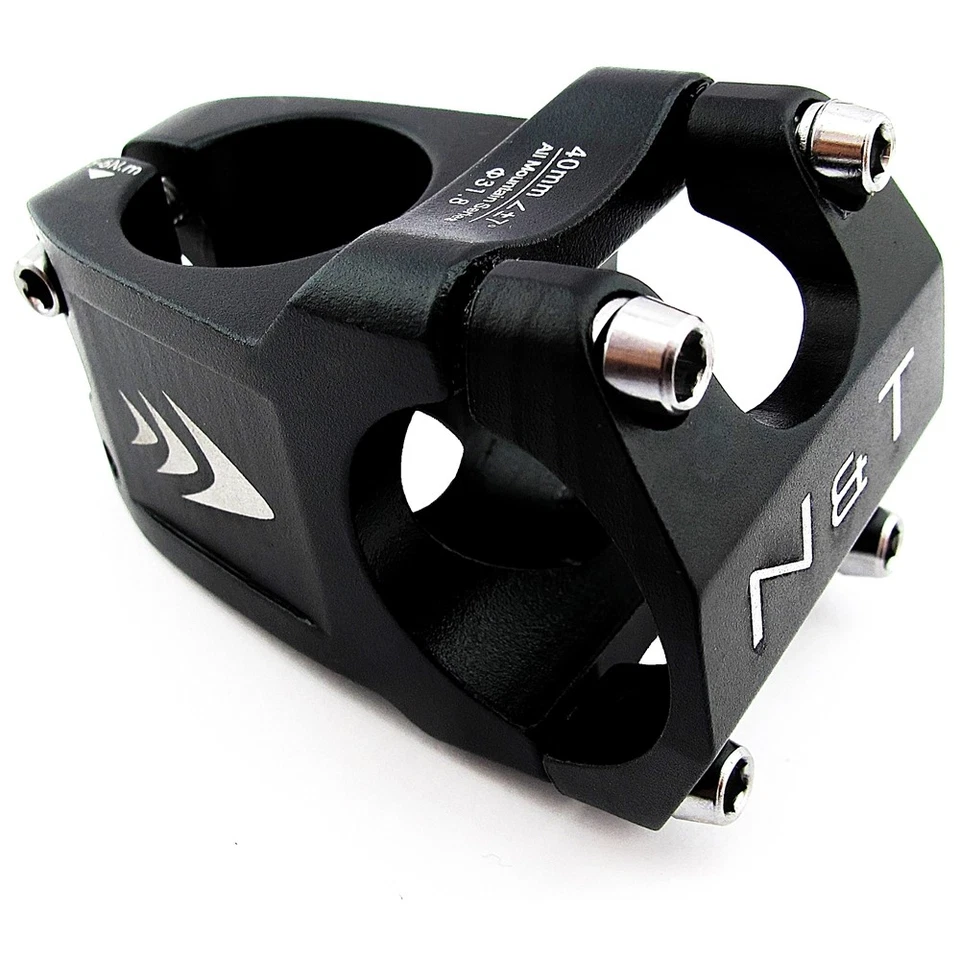 Bicycle 40mm Short Stem 28.6mm or 1-1/8" to 31.8mm Wave Road Handlebar MTB BLACK - Image 2 of 2