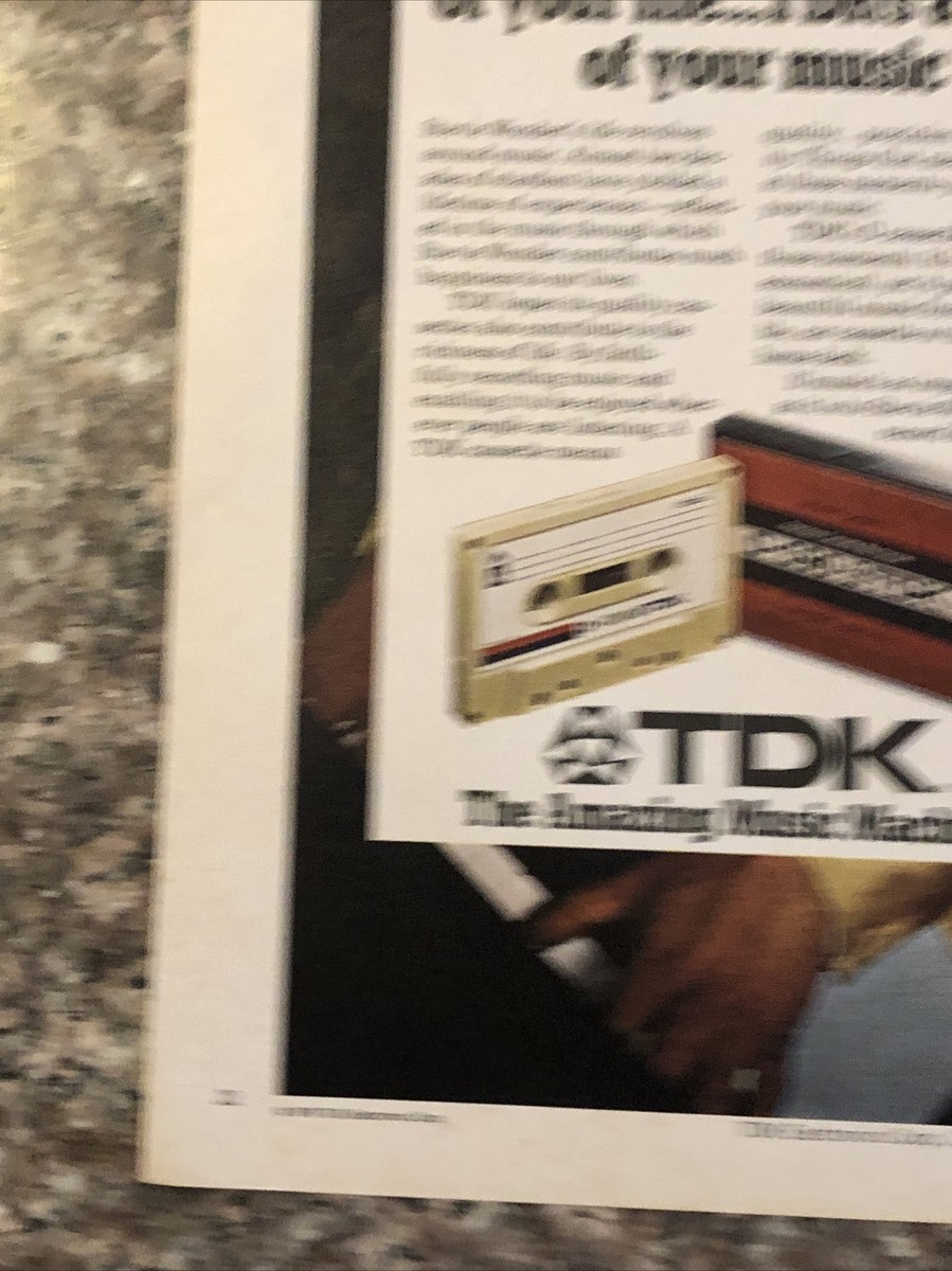 1979 Stevie Wonder TDK Cassette Tape PRINT AD Amazing Music