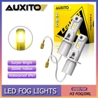 PAir AUXITO 2000LM H3 LED Fog Light Bulb Conversion Super Bright Golden Yellow