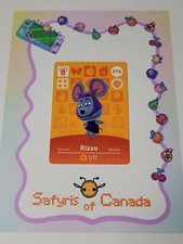 Rizzo #376 Animal Crossing Amiibo Card Aut...
