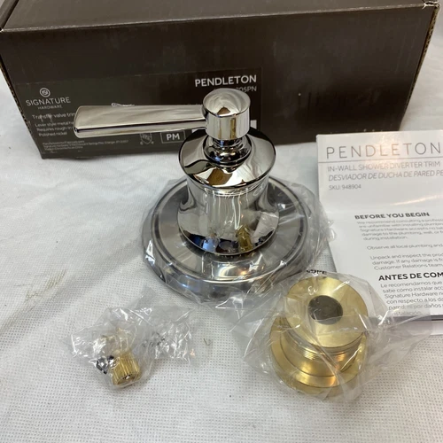 Mirabelle Pendleton Bath Valve Lever Trim Handle, Polished Nickel MIRPT9005PN - Picture 1 of 8