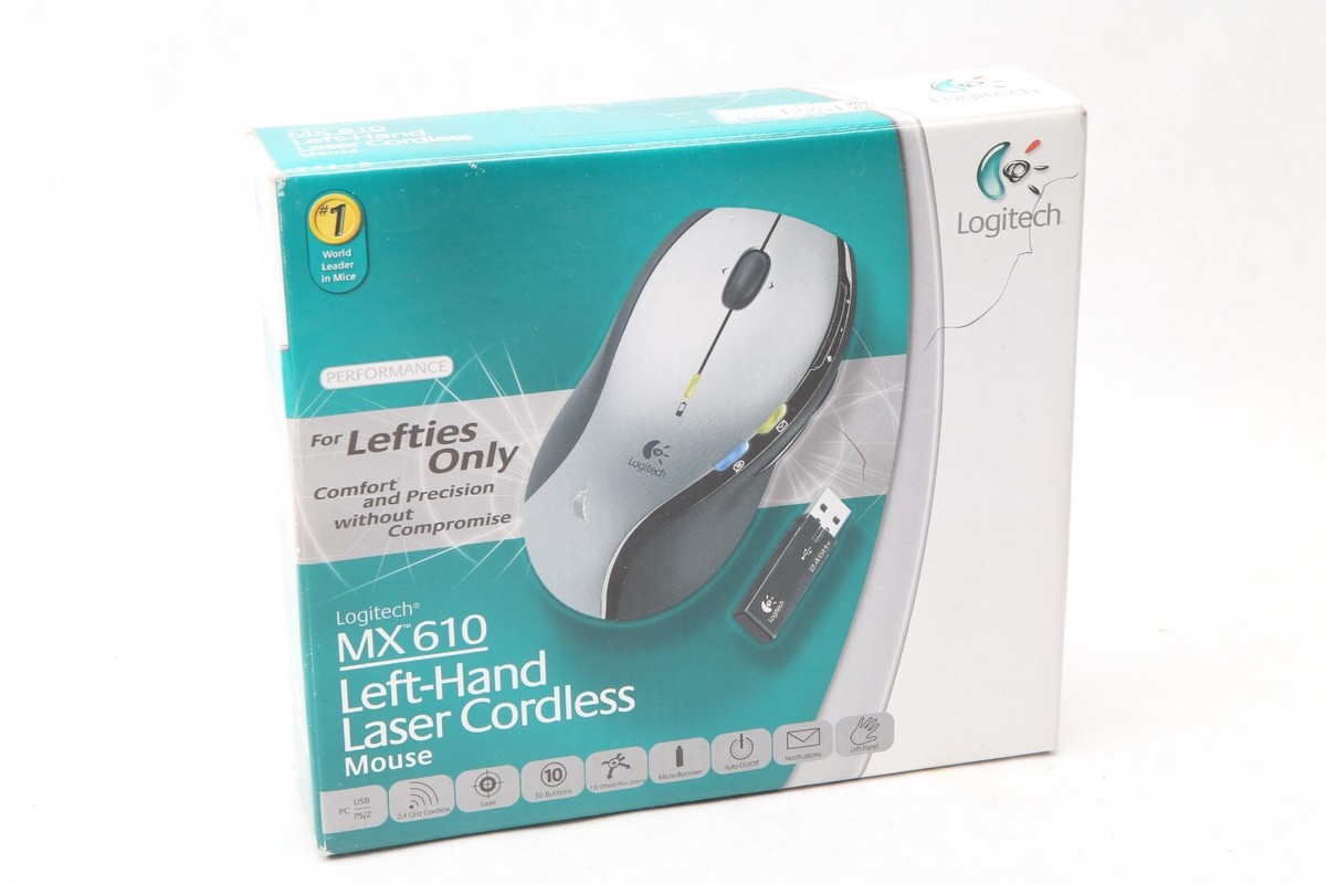Logitech (MX 610) Left-Hand Laser Cordless Scroll Mouse W