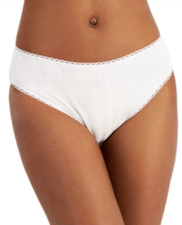 Charter Club Everyday Cotton High-Cut Brief Underwear-Bright White-XL