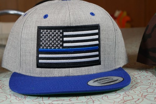 CUSTOM Snapback Blue Lives Matter Thin 