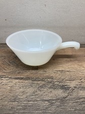 Fire King Anchor Hocking Oven Proof Milk Glass Bowl w/ Handle USA No. 18