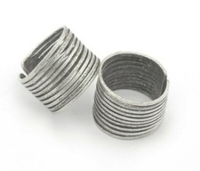 Adjustable Ring Antique Silver Plated brass 10 line 7-10US inner size 2653