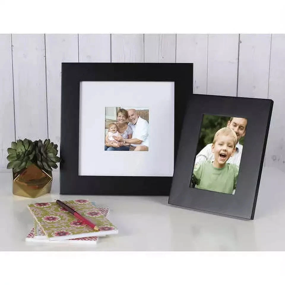 Museum 8x8 Matted to 4x4 Flat Wide Gallery Picture Frame, Black - Image 2 of 3