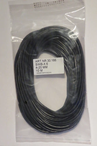 Spiralschlauch Wickelschlauch Kabelschlauch Ø 4,0mm bis 20m schwarz  - VPE = 10m