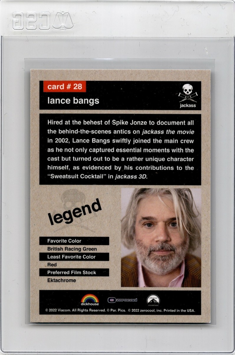 2022 Zerocool Jackass Trading Cards Base Lance Bangs #28 | eBay