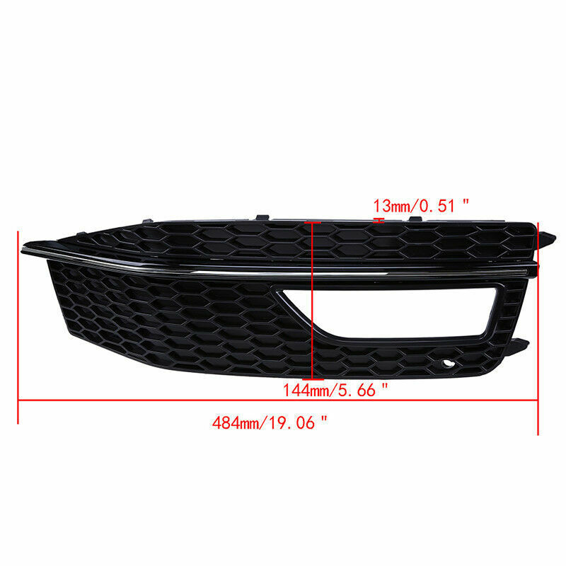 Right Side Front Bumper Fog Light Grill For Audi A4 B8 S-Line S4