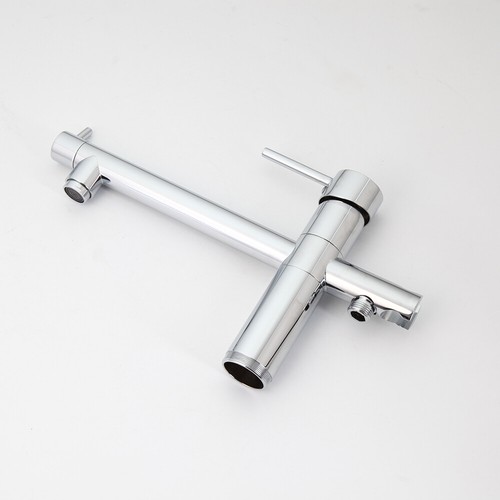 41" Silver Freestanding Bathtub Filler Handheld Shower Faucet Kit Floor Mounted - Bild 4 von 12