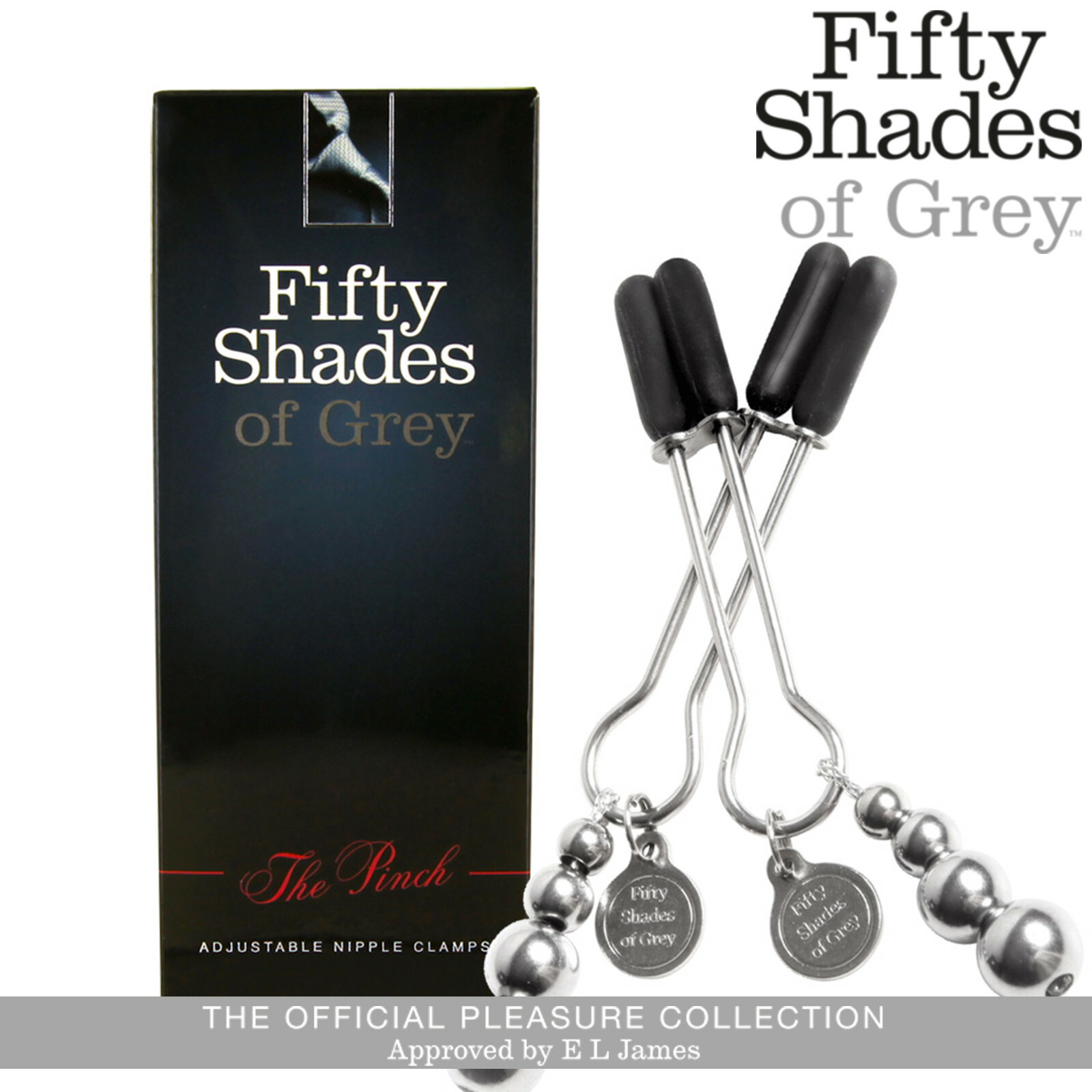 Fifty Shades of Grey The Pinch - Adjustable Nipple Clamps Morsetti Per Capezzoli