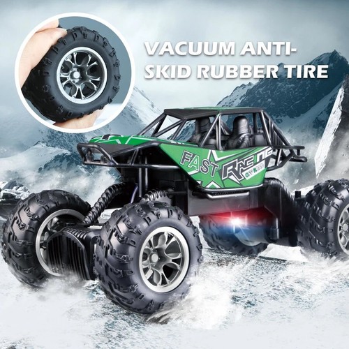 4-Way Remote Control Car with Lights Anti-Slip Tires Off-Road Toy 4WD Gift Kids - Picture 6 of 27