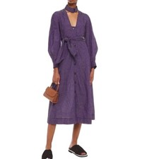 New GANNI Gingham Check Purple Shrimps Dress From Net A Porter
