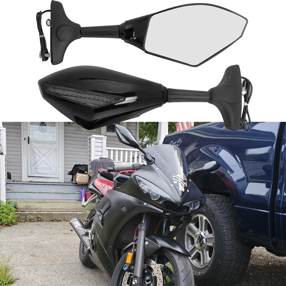 For Yamaha YZF R125 R6 1999-2009 Glossy Black Motorcycle LED Turn