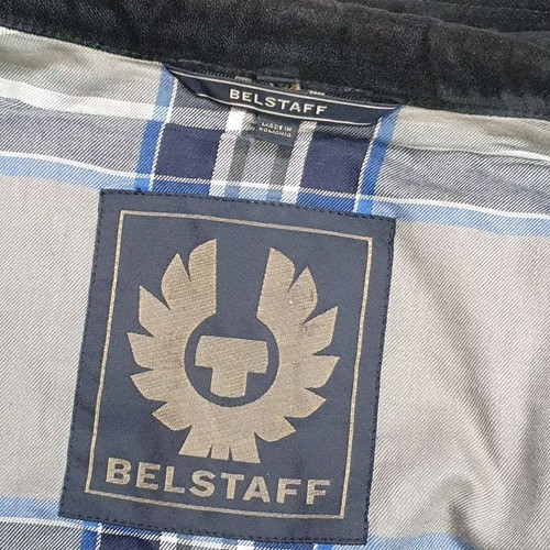 Belstaff New Tourmaster Medium Waxed Cotton Snap Button Blue Utility Mens Sz 48 - Picture 9 of 12