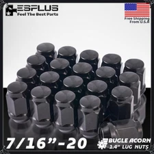 20 Pc Chevrolet Lug Nut 7/16-20 Black Fit Older Camaro/Corvette/Blazer/Corvair