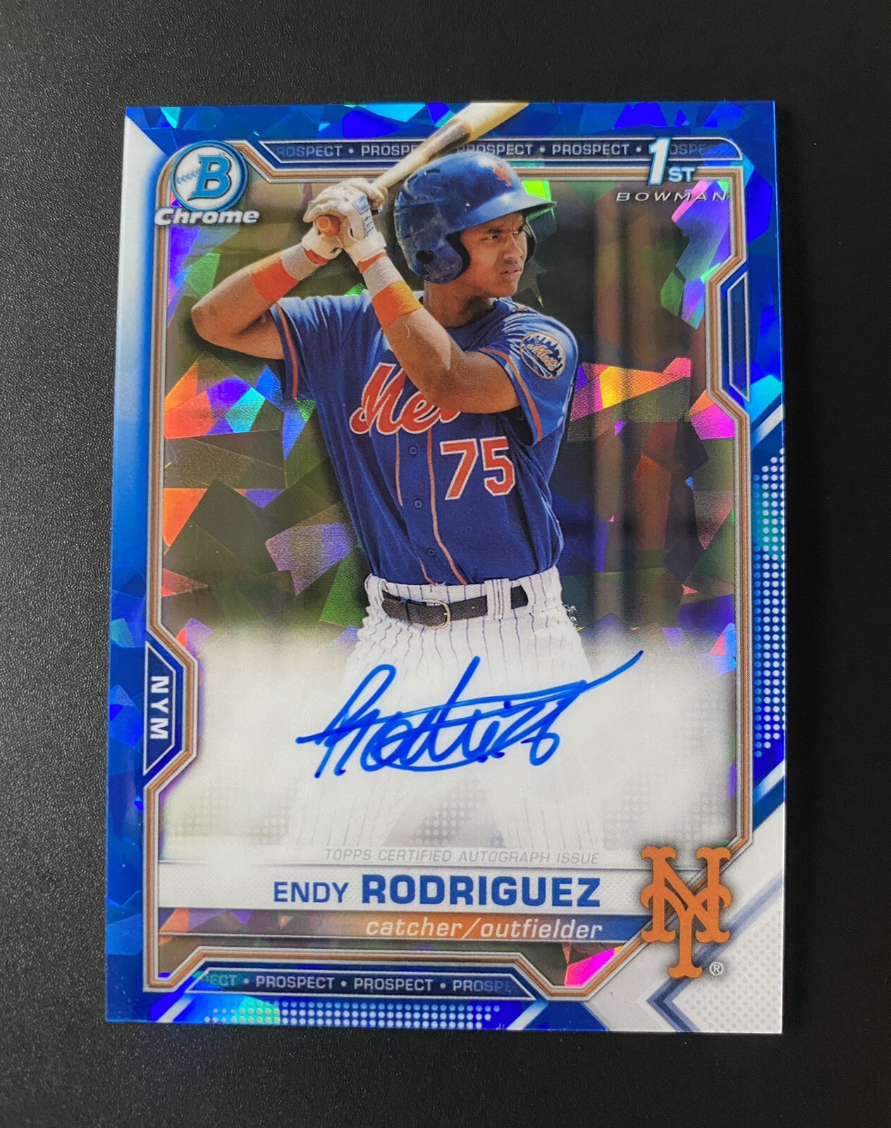 2021 Endy Rodriguez Bowman Chrome Sapphire 1st Auto # BSPA-ERO Pirates