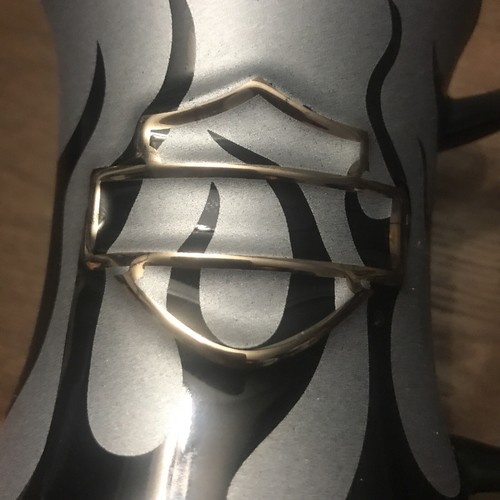 Harley Davidson Black & Silver Flame Coffee Mug Hour Glass Motorcycle Cup - Picture 13 of 13
