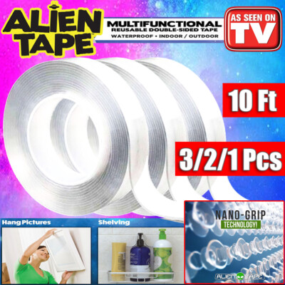Alien Tape Nano Tape Stick  Instantly Locks Anything Without Screw Reusable Tape