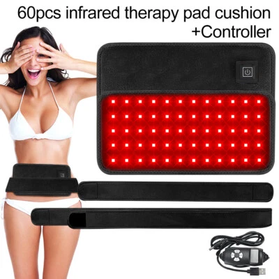 660nm Red & 850nm Near Infrared Light Therapy Heated Wrist Belt Pad Pain Relief