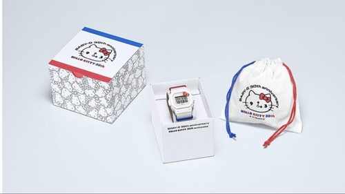 Hello Kitty Casio BABY-G BGD-565KT-7JR 50th Anniversary White Watch Japan NEW - Picture 3 of 6