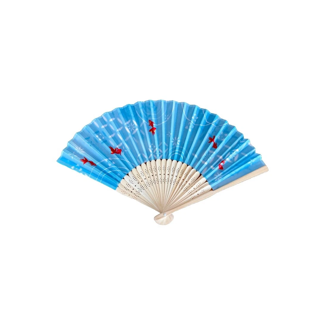 Ventiladores de mano informales de bambú vintage