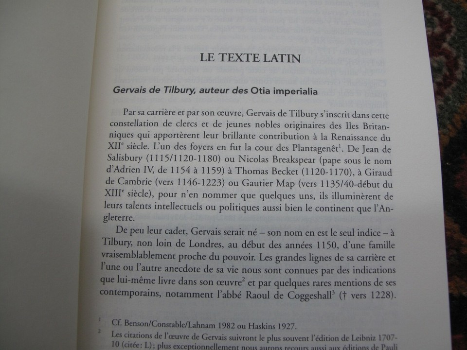 Scarce French Translation Gervase de Tilbury Otia Imperalia 13th C