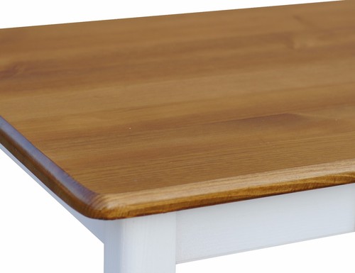 Mesa de comedor mesa de cocina mesa PINO MACIZO blanco miel CON CAJÓN - NUEVO - Imagen 17 de 21