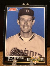 Alan Trammell 852 The Franchise Score 1991 MLB Baseball Trading Card