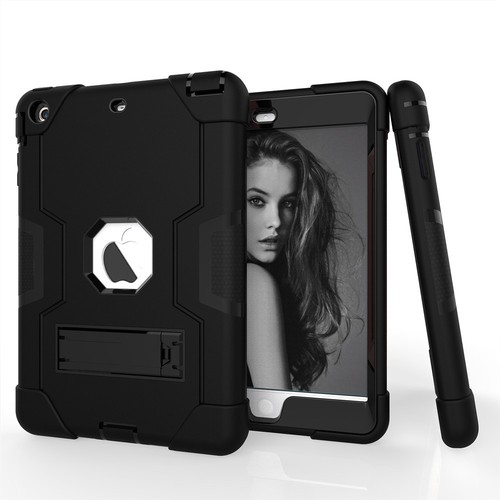 Shockproof Military Heavy Duty Rubber With Hard Stand Case Cover For Apple iPad - Picture 18 of 84