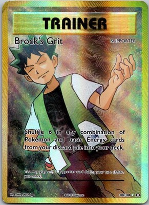 Brock's Grit (Full Art) #107/108 XY - Evolutions Pokemon Moderately played