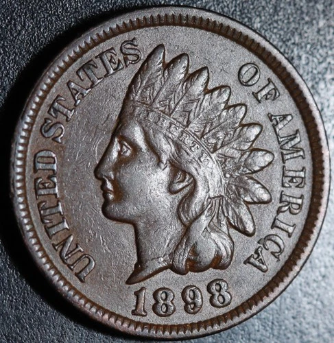 1898 INDIAN HEAD CENT - With LIBERTY & DIAMONDS - XF EF