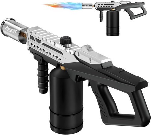 ZycBernoi Propane Torch Gun – 800,000 BTU Flamethrower With Adjustable Flame For BBQ, Campfire, Searing Steak & Weeds