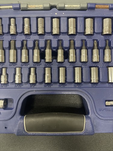Blue Point 1/4" Drive Metric & SAE 51pc General Service Set BLPGSS1451 - Picture 8 of 15